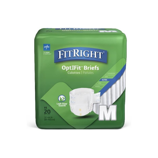 FitRight - OptiFit Extra+ Disposable Briefs (M-4 Packs 20)