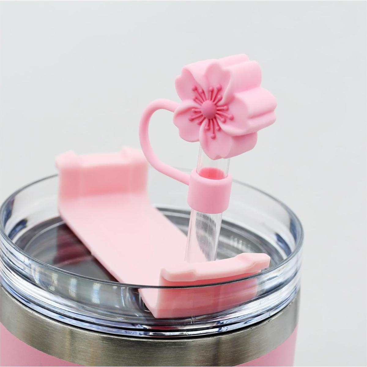 Cherry Blossom Silicone Straw Cover Cap for Stanley (3pcs)