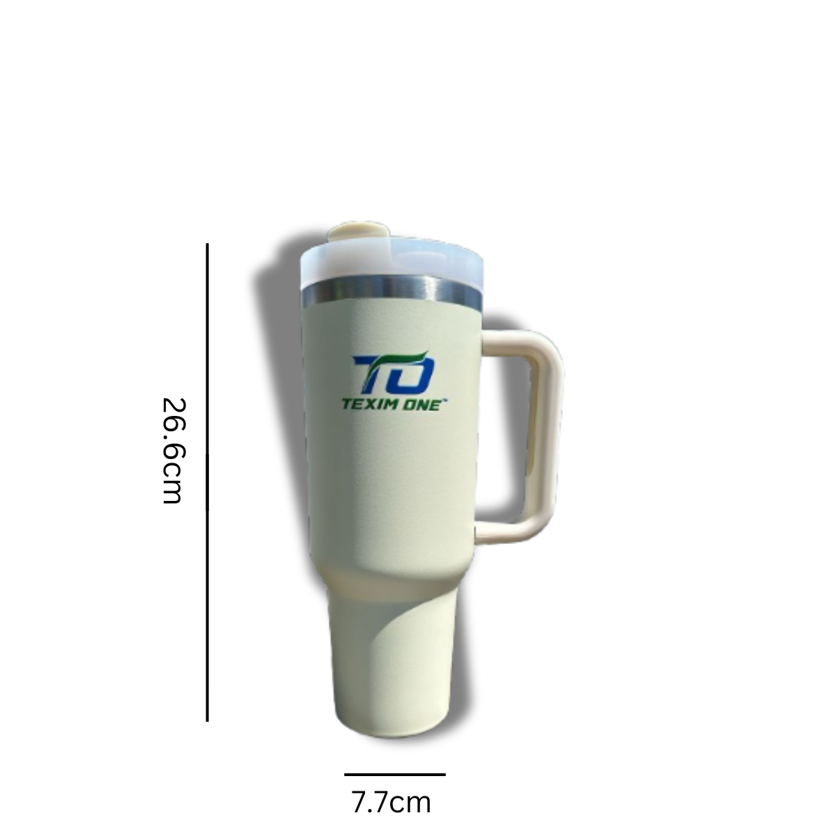 40oz Double Wall Vacuum Travel Mug - Stainless Steel Tumbler with Handle and Straw