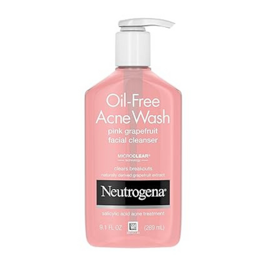 Neutrogena - Oil-Free Salicylic Acid Pink Grapefruit Pore Cleansing Acne Wash and Facial Cleanser with Vitamin C