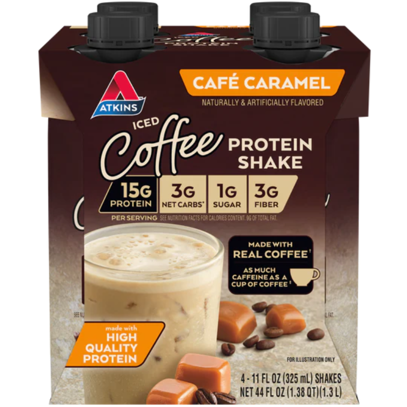 Atkins Café Caramel Shakes - 4 Packs