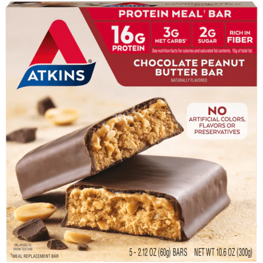 Atkins - Chocolate Peanut Butter Meal Bar - 5ct