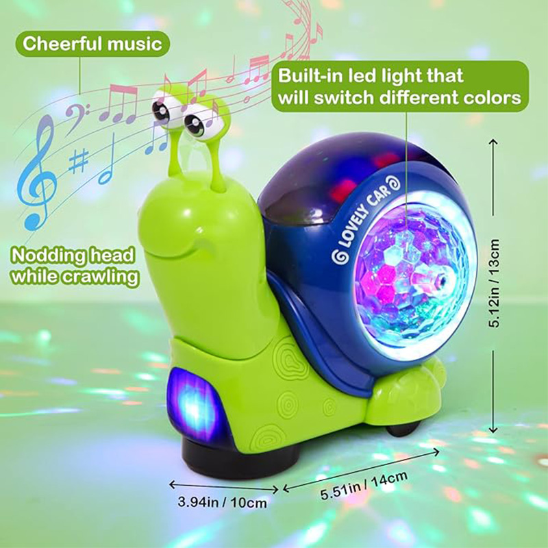 3D Projection Light Crawling Snail Toy